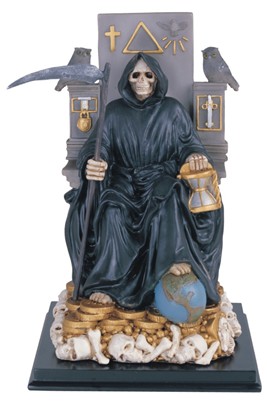 10 3/4" Santa Muerte wealth Black