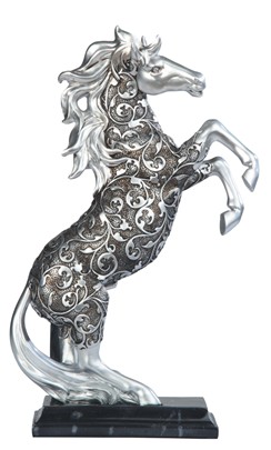 Decorative Silver Horse Mustang