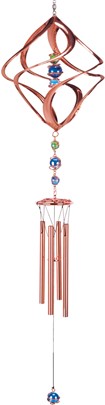 Spiral Copper/Gem Wind Chime