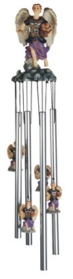 Archangel Barachiel Round Top Wind Chime