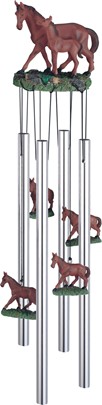 Brown Horse with Foal Wind Chime