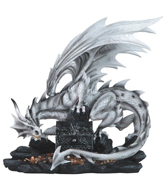 Large-scale White Dragon with Trinket Box