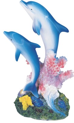 Blue Dolphins with Coral