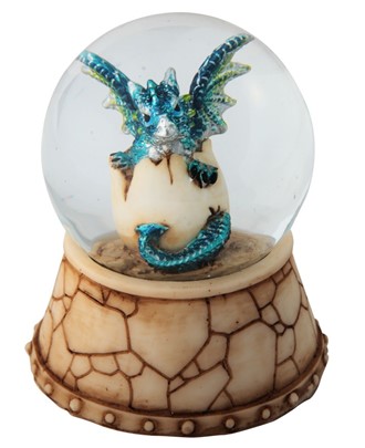 Blue Dragon Egg Snow Globe