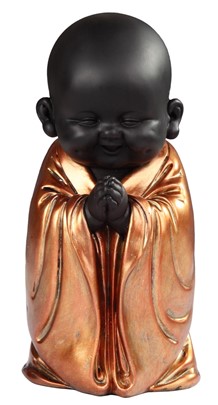 Standing Buddhist Monk in Golden/Black