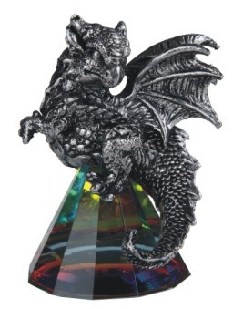 Silver Dragon on Pyramid Glass