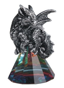 Silver Dragon on Pyramid Glass