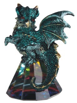 Water Blue Dragon on Pyramid Glass