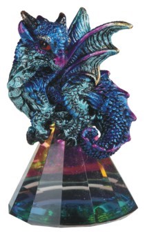 Signal Blue Dragon on Pyramid Glass