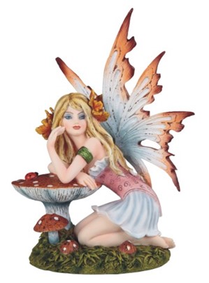 Brown Fairy with Mushroom