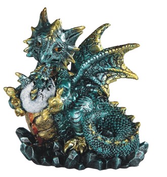 Blue Dragon Holds Egg