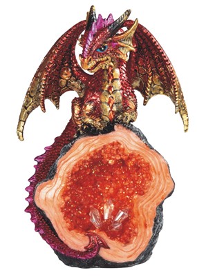 Red Dragon with Crystal