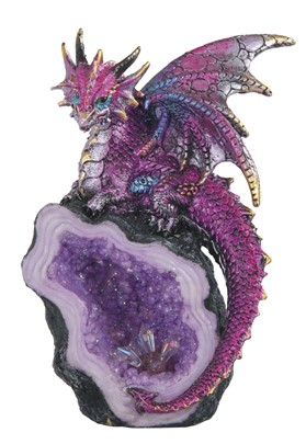 Purple Dragon with Crystal