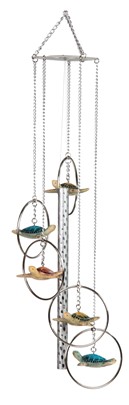 5-Ring Polyresin Sea Turtle Wind Chime