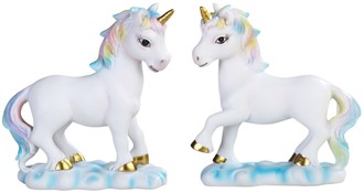 Lucite Unicorn with Rainbow Mane 2 pc Set