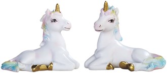 Lucite Unicorn with Rainbow Mane 2 pc Set