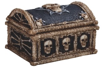 Skull-Black Trinket Box