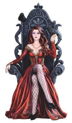 Witch in Red with Throne Chair