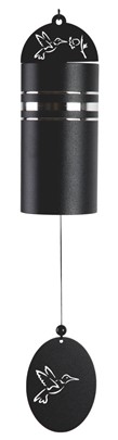 Metal Black Hummingbird Chime