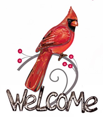 Cardinal Welcome Wall Plaque
