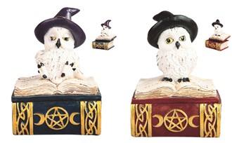 Owl on Book Trinket Box Set