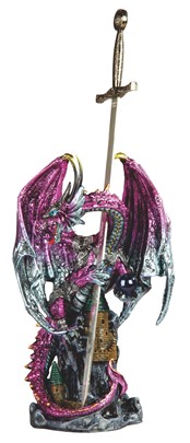 Purple Dragon with Sword