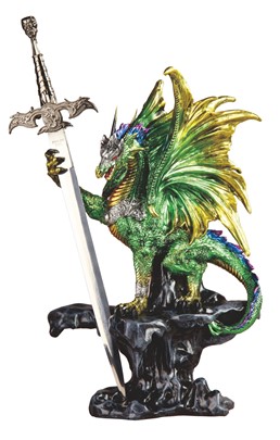 Green Dragon with Sword