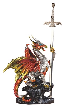Red Dragon with Sword