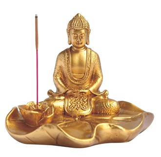 Golden Buddha Incense Burner