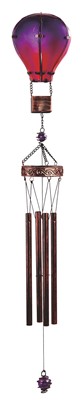 Purple Glass Air Balloon Wind Chime