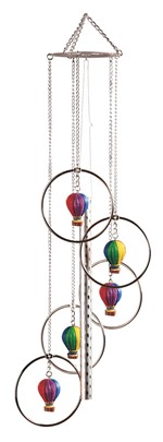 5-Ring Polyresin AirBalloon Wind Chime