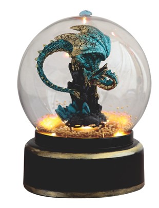 Aqua Blue Dragon in AP Snow Globe