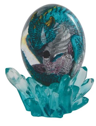 Blue Dragon in Arcylic Egg