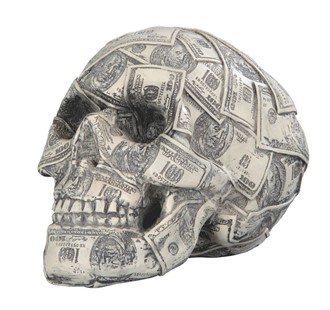Skull with Dollar Bill