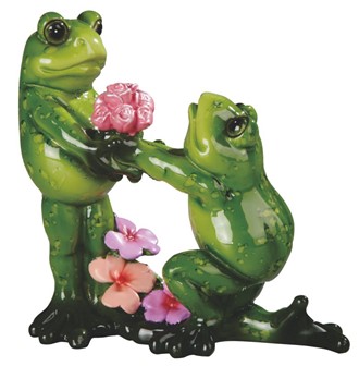 Frog Couple Giving Flower