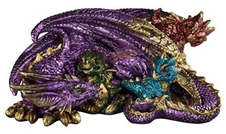 Purple Dragon with Babies