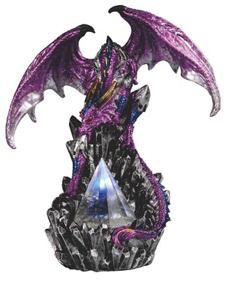 Purple Dragon with Crystal