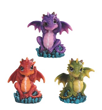 3 Wise Cute Dragons set