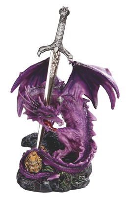 Purple Dragon with Sword