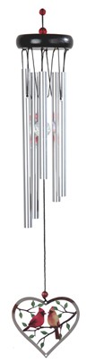 Wood Top Chime-Cardinal Couple