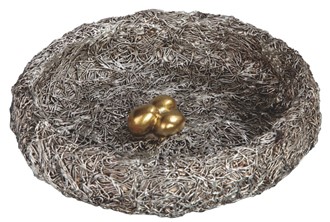 Display Dish with Bird Eggs