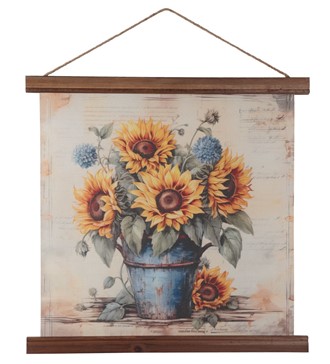 Sunflower Pot Wall Plaque
