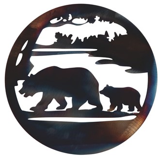 Bear with Cub Wall Plaque