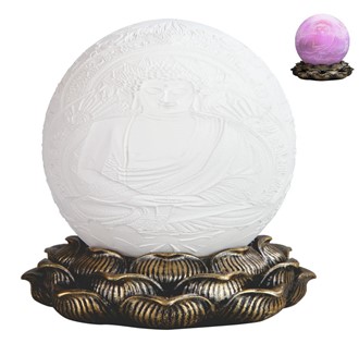 Globe with LED-Buddha