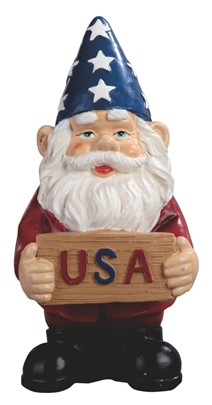 Gnome with USA sign