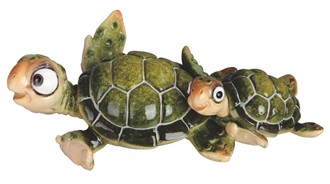 Sea Turtle with Cub