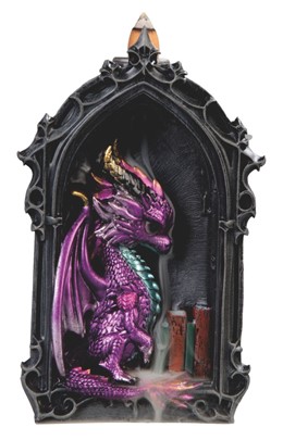 Purple Dragon with Books Cone Burner