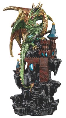 LED Green Dragon on Castle