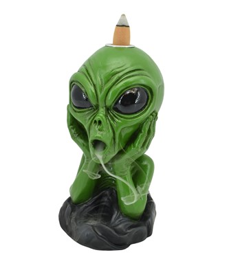 Cone Burner Green Alien 6"H