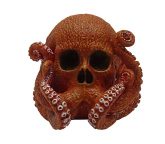 Orange Octopus Skull